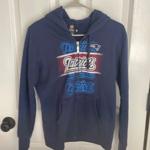 NFL patriots zip up sweatshirt